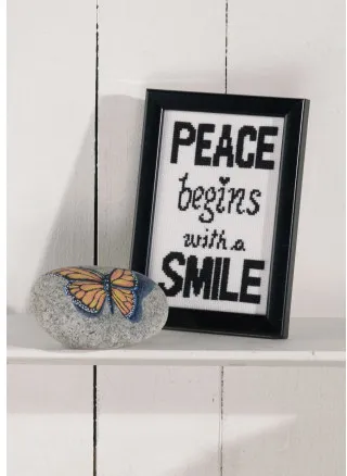 Permin Broderikit Aida Peace 9x14cm